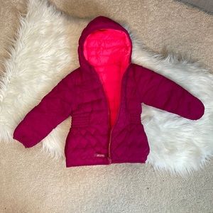 Girls Cozy Club Reversible Pack away Jacket